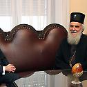 Serbian Patriarch Irinej meets with Prime Minister of Montenegro Igor Luksic