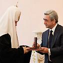 Russian Patriarch Kirill meets with President of Armenia Serzh Sargsian