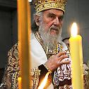 Serbian Patriarch Irinej serves on Holy Saturday in St. Mark's church