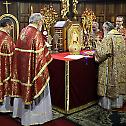 Serbian Patriarch Irinej serves on Holy Saturday in St. Mark's church