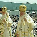 His Holiness Patriarch Kirill and His Beatitude Archbishop Ieronymos II of Athens and All Greece celebrated a prayer service in Red Square on the Day of Slavic Literature and Culture