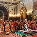 His Holiness Patriarch Kirill officiates at Divine Liturgy in Cathedral of Christ the Saviour on 5th anniversary of reunification of Russian Church Abroad with Russian Orthodox Church