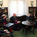 Serbian Patriarch Irinej meets with Apostolic Nuncio Mr. Orlando Antonini in Belgrade 