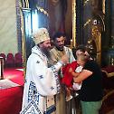 Bishop Andrej of Remesiana serves in Cathedral church in Belgrade