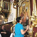 Serbian Patriarch Irinej serves in church of the Nativity of the Most Holy Theotokos in Zemun 