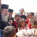 Theophilos III Patriarch of Jerusalem Visited Al-zaitari Refugee Camp In Jordan
