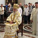 Serbian Patriarch Irinej in monastery of Vavedenje