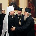 Serbian Patriarch Irinej meets with Metropolitan John of Belgorod 