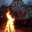 Christmas Eve in Cathedral Church of Saint Sava on Vracar