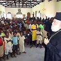 Patriarch Theodoros with the orphans of the civil war