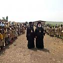 Patriarch Theodoros with the orphans of the civil war