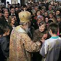 Serbian Patriarch Irinej celebrated at the Protection of the Most Holy Theotokos church