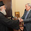 Patriarch Irinej of Serbia meets with Dr. Leonid Reshetnikov 