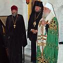 Patriarch Irinej serves the rite of thanksgiving at Saint Daniel Monastery