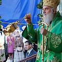Serbian Patriarch at the Saint Sergius Laura of the Trinity