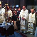 Bishop Andrej serves in the church of the Protection of the Most Holy Mother of God
