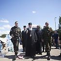 Serbian Patriarch Irinej in Obrenovac