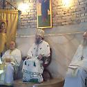 Посета Владике Андреја и светогорских монаха  храму Светог Димитрија на Новом Београду