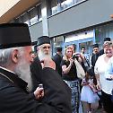 Serbian Patriarch Irinej arrives in Vienna