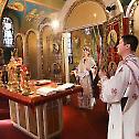 Bishop Irinej Celebrates Liturgy at Chicago Cathedral on Occasion of Symposium Visit 