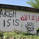 ISIS graffiti on the monastery of Dechani