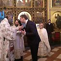 President of the Government of Republic of Serbia Aleksandar Vucic attended the Holy Hierarchal Liturgy in Zagreb