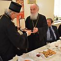 Patriarch Irinej of Serbia at Cathedral church in New York