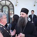 Митрополит Порфирије са председницима Србије и Словеније