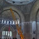 Works on rendering mosaic in Saint Sava Cathedral begin
