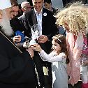 Патријарх српски са децом у ишчекивању Васкрса
