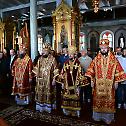 Поглавар Руске Цркве служио Свету Литургију у Покровском храму Пантелејмоновског манастира 