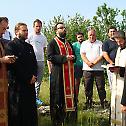 Молитва пред почетак радова на изградњи ЦСО центра Светог Нектарија Егинског