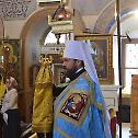 On commemoration day of Ss Peter and Paul Metropolitan Hilarion celebrates Divine Liturgy at the Represenation of Serbian Church in Moscow