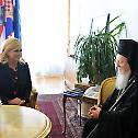 Ecumenical Patriarch at the audience with President of Croatia
