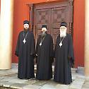 Архијереји Милутин и Силуан код епископа Јустина
