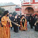 Патријарх српски Иринеј у Ватопеду (фото)