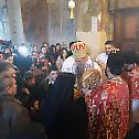 On Saint Sava's Day Bishop Joanikije serves the Liturgy at Mileseva Monastery
