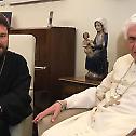 Metropolitan Hilarion of Volokolamsk meets with Pope Emeritus Benedict XVI