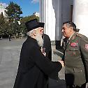 Serbian Patriarch Irinej and the Chief of General Staff of the Armed Forces of Serbia General Dikovic visited Saint Sava Cathedral