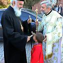 Patriarch serves in Saint Basil of Ostrog church