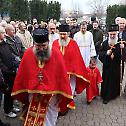 The Patriarch serves at the church of Saint Basil of Ostrog