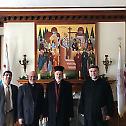 His Grace Bishop Irinej visits Holy Cross Greek Orthodox School of Theology
