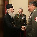 Patriarch Irinej receives Commander of the Cypriot National Guard