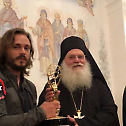 Hollywood star Jonathan Jackson offers his Emmy Award to Mount Athos Monastery