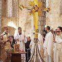 Освећење крстова Саборног храма у Мостару