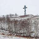 Tallest memorial cross in Russia, 160 ft. high, consecrated in Krasnoyarsk