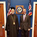 Bishop Irinej meets U.S. Secretary of State Pompeo and Ambassador Brownback 