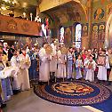 Bishop Mitrophan officiated the slava of Windsor's Gracanica