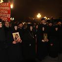 Prayer of Supplication at the beginning of the New Year in front of Saint Sava Cathedral in Vracar