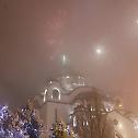 Молебан на почетку Нове године испред храма Светог Саве